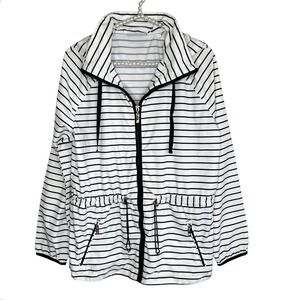 Princess Cruises Windbreaker Hooded Jacket S Nautical Stripe Zip Travel Vacation